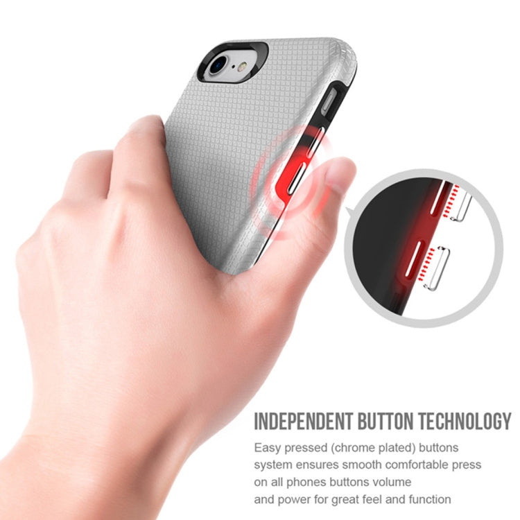 For iPhone 6 Plus & 6s Plus PC + TPU Chrome Plated Press Button Anti-slip Protective Back Cover Case