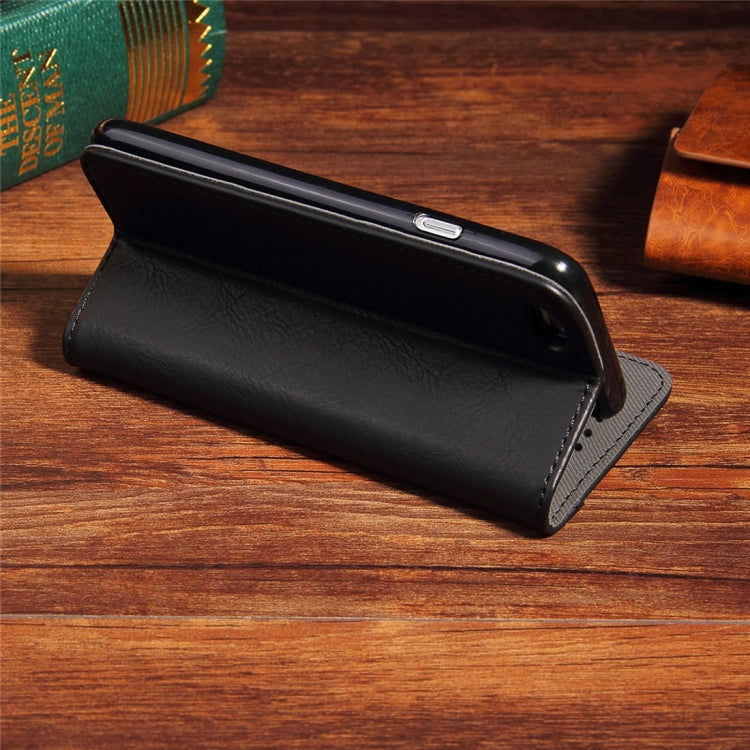 For iPhone 6 Plus & 6s Plus Bronze Texture Casual Style Horizontal Flip Leather Case with Holder & Card Slots