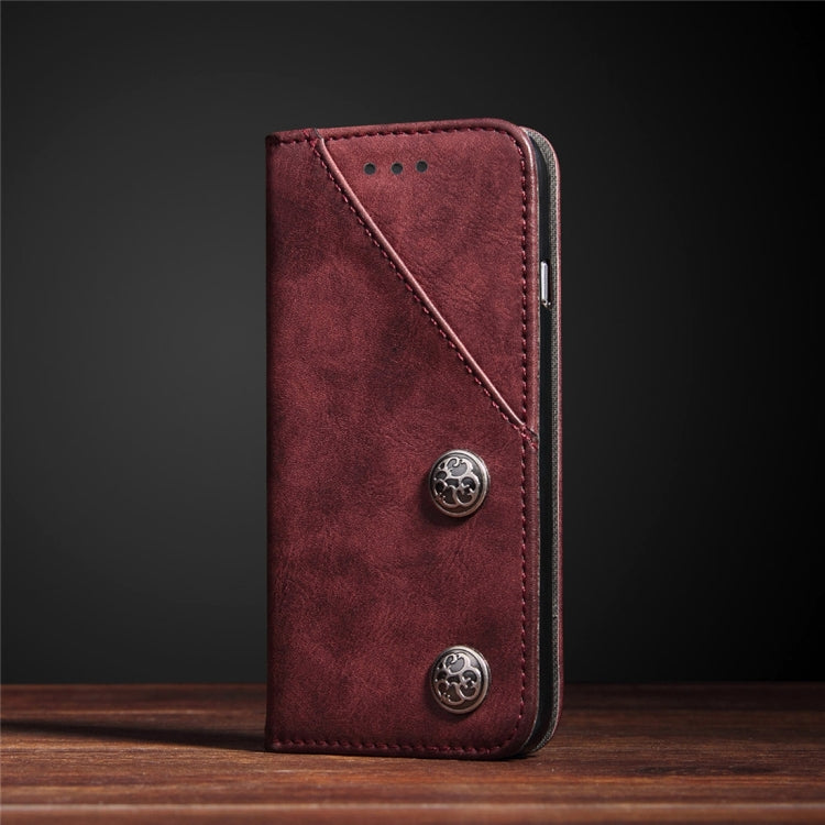 For iPhone 6 Plus & 6s Plus Bronze Texture Casual Style Horizontal Flip Leather Case with Holder & Card Slots
