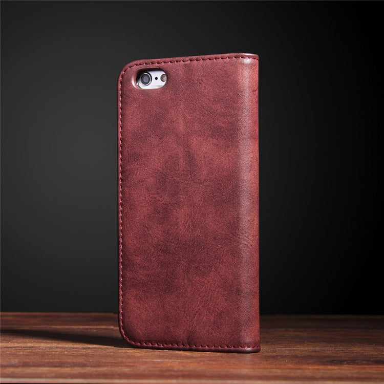 For iPhone 6 Plus & 6s Plus Bronze Texture Casual Style Horizontal Flip Leather Case with Holder & Card Slots
