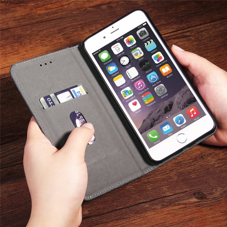 For iPhone 6 Plus & 6s Plus Bronze Texture Casual Style Horizontal Flip Leather Case with Holder & Card Slots