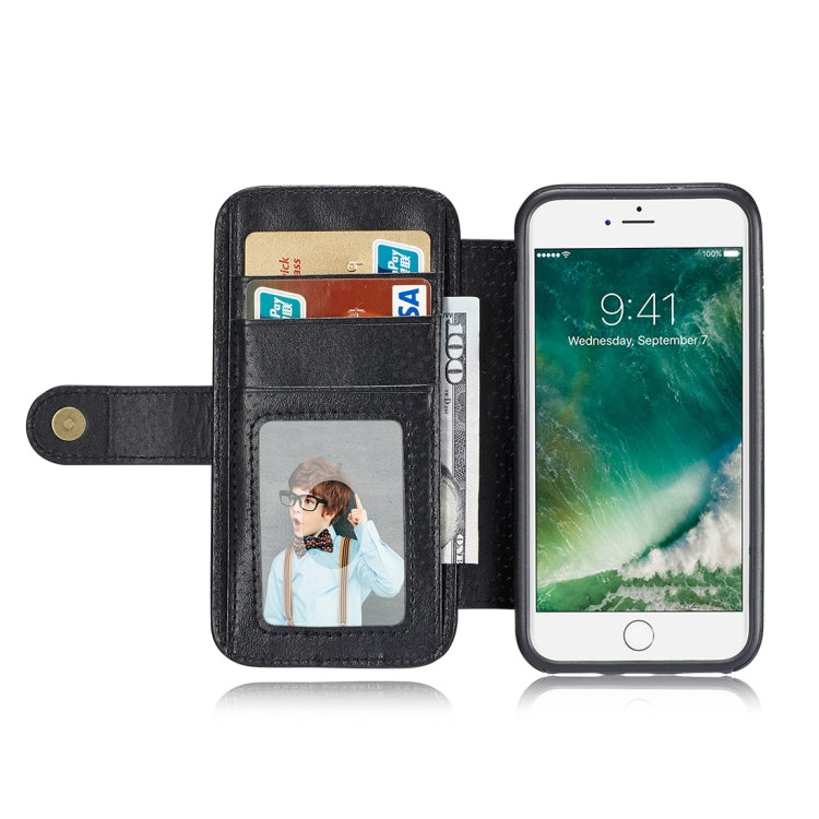For iPhone 6 Plus & 6s Plus Detachable Retro PU Leather Texture Horizontal Flip Protective Leather Case with Card Slots & Holder & Wallet & Photo Frame