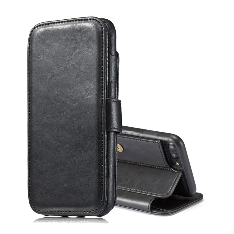 For iPhone 6 Plus & 6s Plus Detachable Retro PU Leather Texture Horizontal Flip Protective Leather Case with Card Slots & Holder & Wallet & Photo Frame