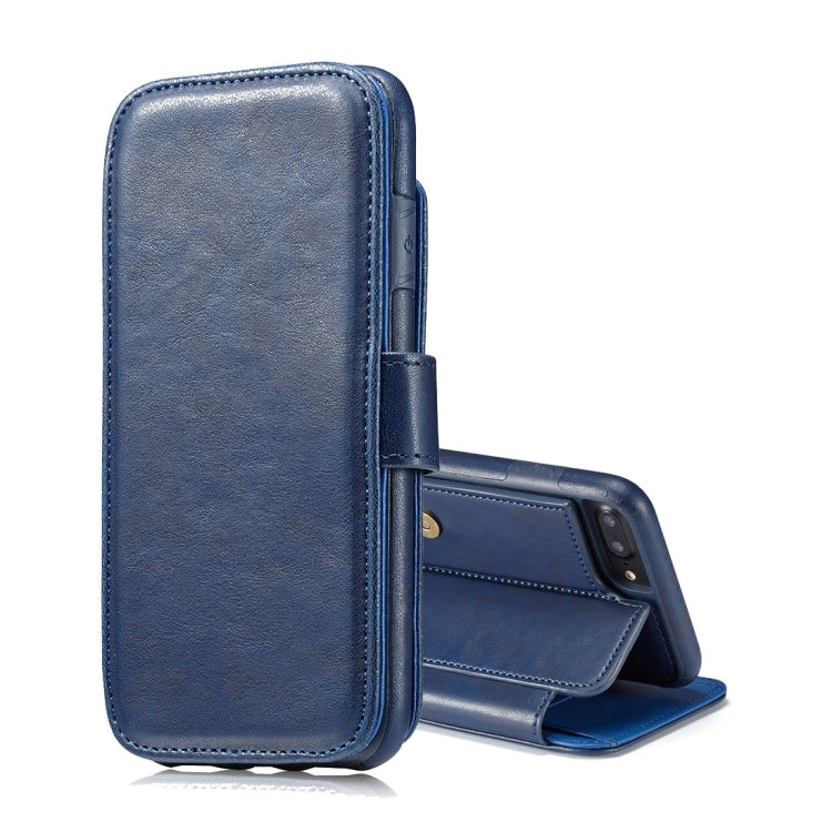 For iPhone 6 Plus & 6s Plus Detachable Retro PU Leather Texture Horizontal Flip Protective Leather Case with Card Slots & Holder & Wallet & Photo Frame