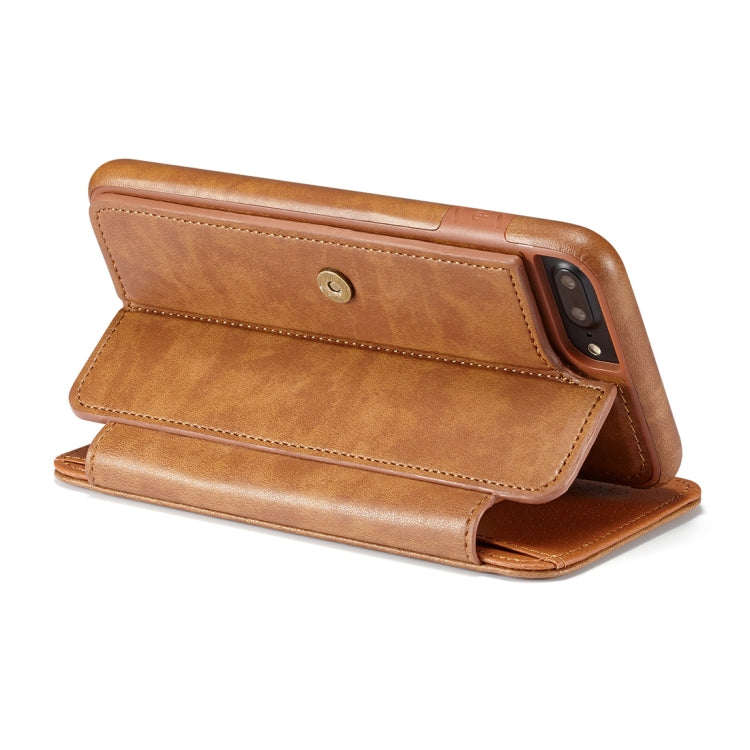 For iPhone 6 Plus & 6s Plus Detachable Retro PU Leather Texture Horizontal Flip Protective Leather Case with Card Slots & Holder & Wallet & Photo Frame