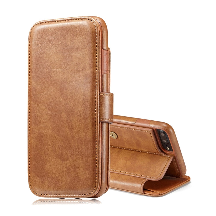 For iPhone 6 Plus & 6s Plus Detachable Retro PU Leather Texture Horizontal Flip Protective Leather Case with Card Slots & Holder & Wallet & Photo Frame
