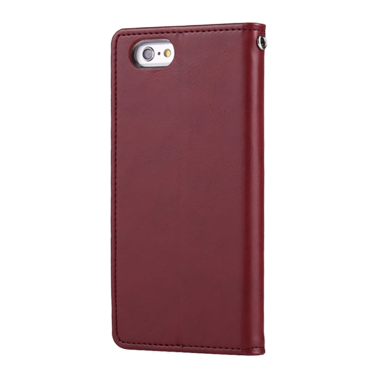 GOOSPERY BLUE MOON FLIP for iPhone 6 Plus & 6s Plus Crazy Horse Texture PU + TPU Horizontal Flip Leather Case with Holder & Card Slots & Wallet