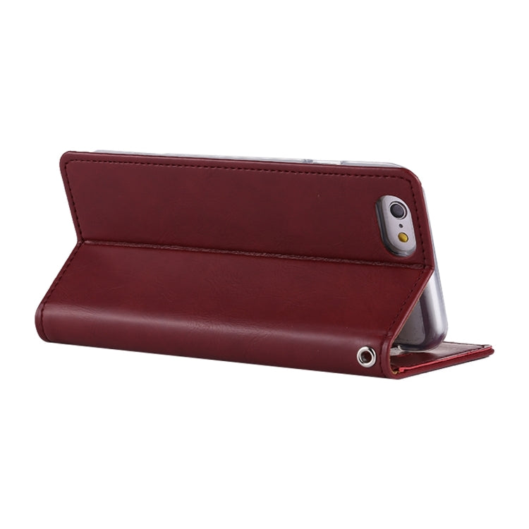 GOOSPERY BLUE MOON FLIP for iPhone 6 Plus & 6s Plus Crazy Horse Texture PU + TPU Horizontal Flip Leather Case with Holder & Card Slots & Wallet