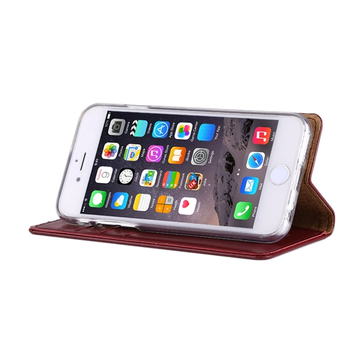 GOOSPERY BLUE MOON FLIP for iPhone 6 Plus & 6s Plus Crazy Horse Texture PU + TPU Horizontal Flip Leather Case with Holder & Card Slots & Wallet