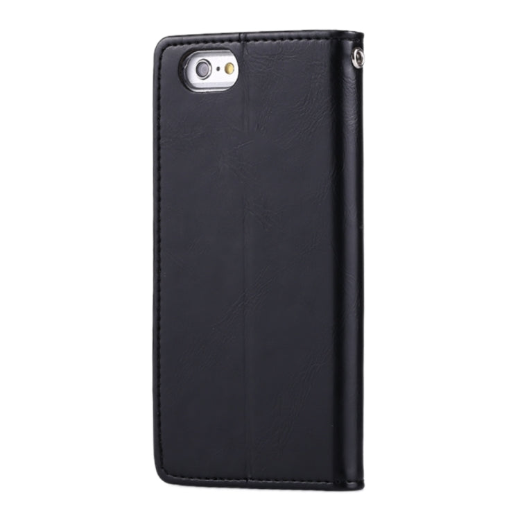 GOOSPERY BLUE MOON FLIP for iPhone 6 Plus & 6s Plus Crazy Horse Texture PU + TPU Horizontal Flip Leather Case with Holder & Card Slots & Wallet
