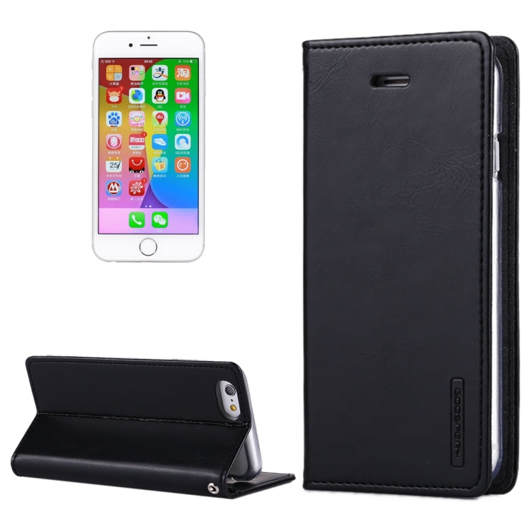 GOOSPERY BLUE MOON FLIP for iPhone 6 Plus & 6s Plus Crazy Horse Texture PU + TPU Horizontal Flip Leather Case with Holder & Card Slots & Wallet