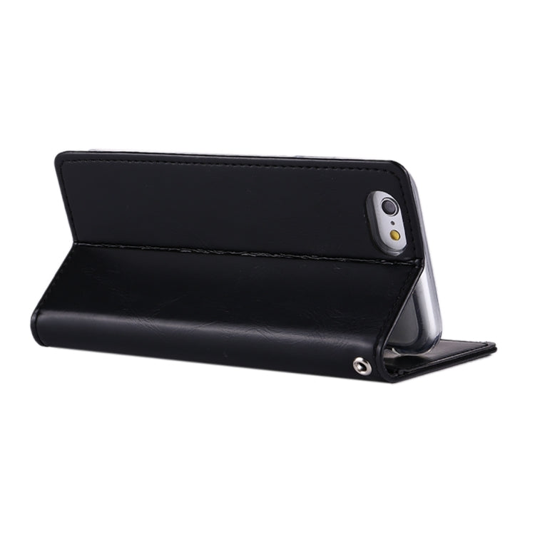 GOOSPERY BLUE MOON FLIP for iPhone 6 Plus & 6s Plus Crazy Horse Texture PU + TPU Horizontal Flip Leather Case with Holder & Card Slots & Wallet