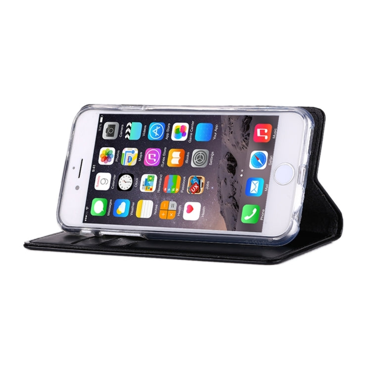 GOOSPERY BLUE MOON FLIP for iPhone 6 Plus & 6s Plus Crazy Horse Texture PU + TPU Horizontal Flip Leather Case with Holder & Card Slots & Wallet