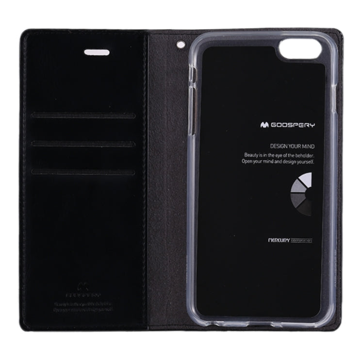 GOOSPERY BLUE MOON FLIP for iPhone 6 Plus & 6s Plus Crazy Horse Texture PU + TPU Horizontal Flip Leather Case with Holder & Card Slots & Wallet