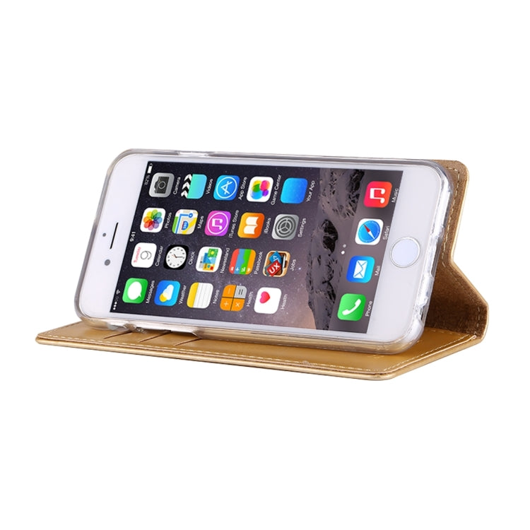 GOOSPERY BLUE MOON FLIP for iPhone 6 Plus & 6s Plus Crazy Horse Texture PU + TPU Horizontal Flip Leather Case with Holder & Card Slots & Wallet
