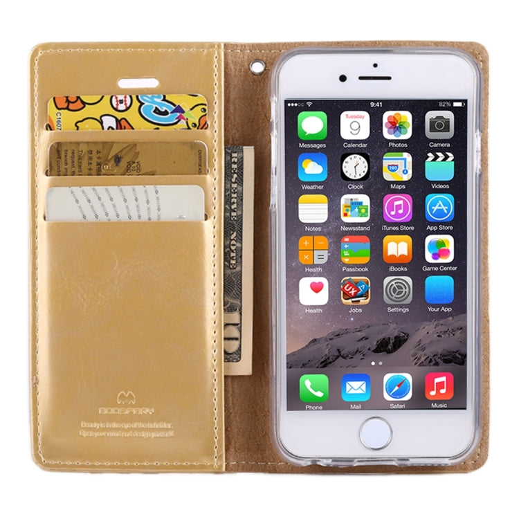 GOOSPERY BLUE MOON FLIP for iPhone 6 Plus & 6s Plus Crazy Horse Texture PU + TPU Horizontal Flip Leather Case with Holder & Card Slots & Wallet