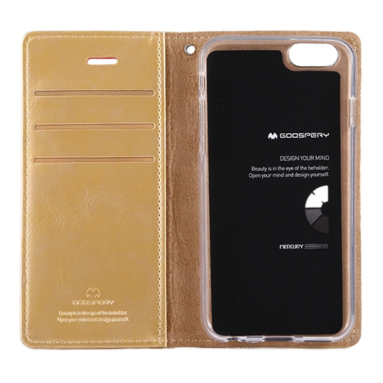 GOOSPERY BLUE MOON FLIP for iPhone 6 Plus & 6s Plus Crazy Horse Texture PU + TPU Horizontal Flip Leather Case with Holder & Card Slots & Wallet