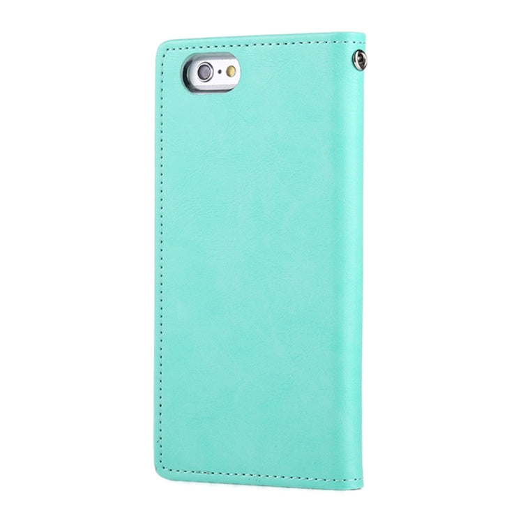 GOOSPERY BLUE MOON FLIP for iPhone 6 Plus & 6s Plus Crazy Horse Texture PU + TPU Horizontal Flip Leather Case with Holder & Card Slots & Wallet
