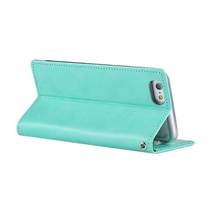 GOOSPERY BLUE MOON FLIP for iPhone 6 Plus & 6s Plus Crazy Horse Texture PU + TPU Horizontal Flip Leather Case with Holder & Card Slots & Wallet