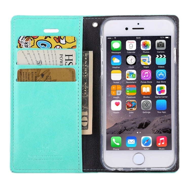 GOOSPERY BLUE MOON FLIP for iPhone 6 Plus & 6s Plus Crazy Horse Texture PU + TPU Horizontal Flip Leather Case with Holder & Card Slots & Wallet