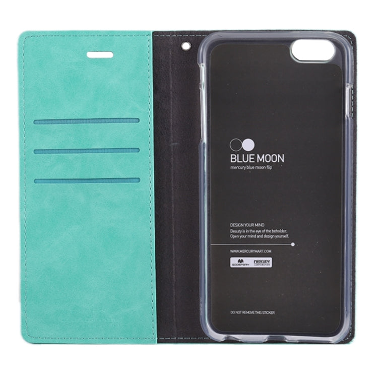 GOOSPERY BLUE MOON FLIP for iPhone 6 Plus & 6s Plus Crazy Horse Texture PU + TPU Horizontal Flip Leather Case with Holder & Card Slots & Wallet