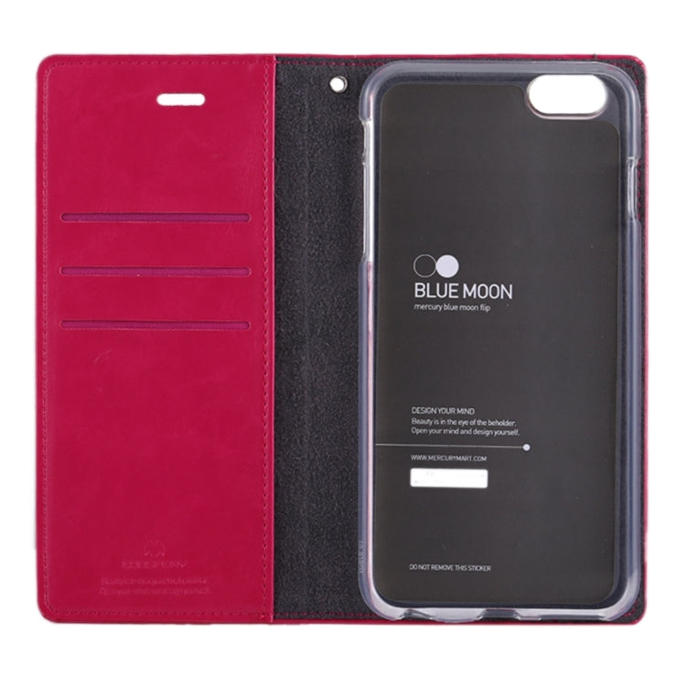 GOOSPERY BLUE MOON FLIP for iPhone 6 Plus & 6s Plus Crazy Horse Texture PU + TPU Horizontal Flip Leather Case with Holder & Card Slots & Wallet