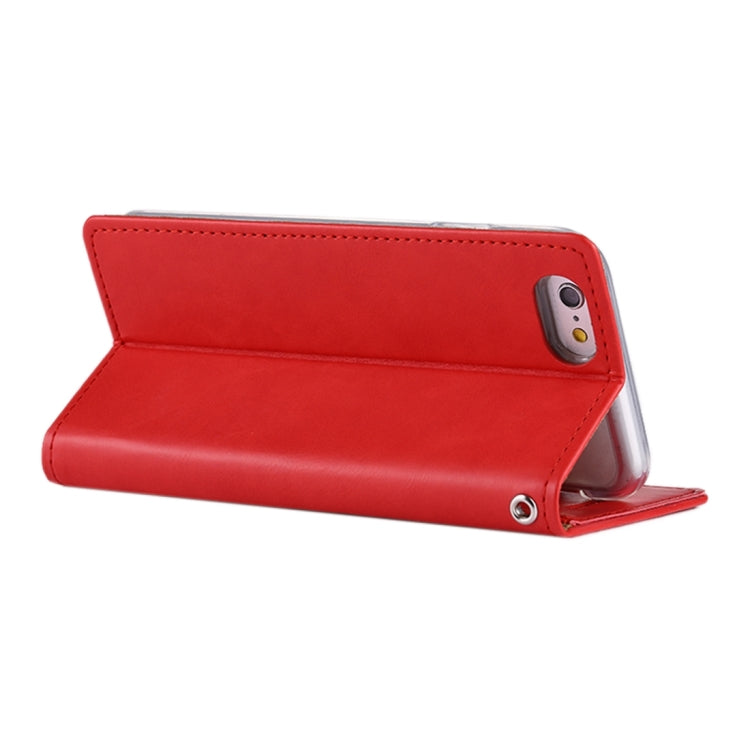 GOOSPERY BLUE MOON FLIP for iPhone 6 Plus & 6s Plus Crazy Horse Texture PU + TPU Horizontal Flip Leather Case with Holder & Card Slots & Wallet