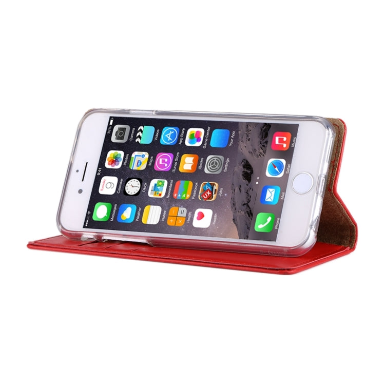 GOOSPERY BLUE MOON FLIP for iPhone 6 Plus & 6s Plus Crazy Horse Texture PU + TPU Horizontal Flip Leather Case with Holder & Card Slots & Wallet