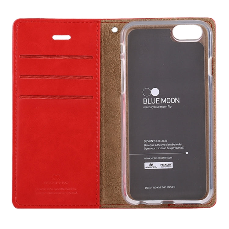 GOOSPERY BLUE MOON FLIP for iPhone 6 Plus & 6s Plus Crazy Horse Texture PU + TPU Horizontal Flip Leather Case with Holder & Card Slots & Wallet