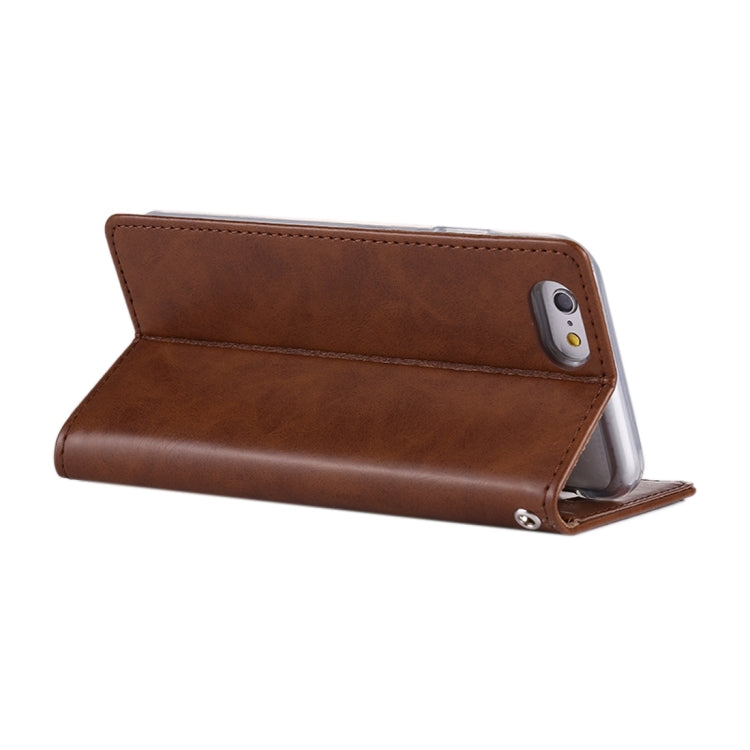 GOOSPERY BLUE MOON FLIP for iPhone 6 Plus & 6s Plus Crazy Horse Texture PU + TPU Horizontal Flip Leather Case with Holder & Card Slots & Wallet