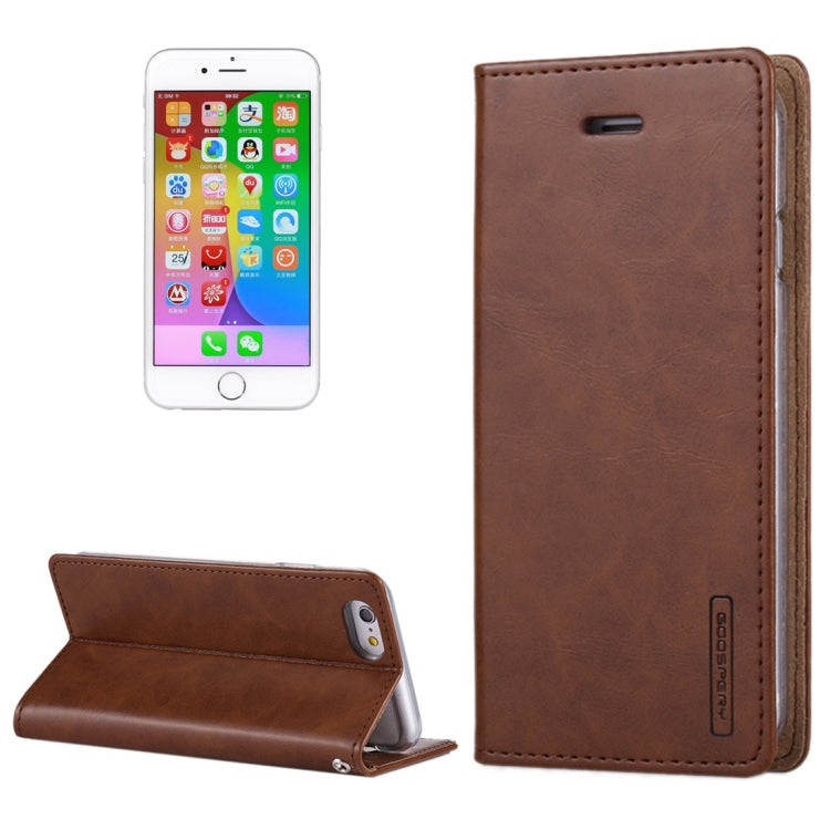 GOOSPERY BLUE MOON FLIP for iPhone 6 Plus & 6s Plus Crazy Horse Texture PU + TPU Horizontal Flip Leather Case with Holder & Card Slots & Wallet