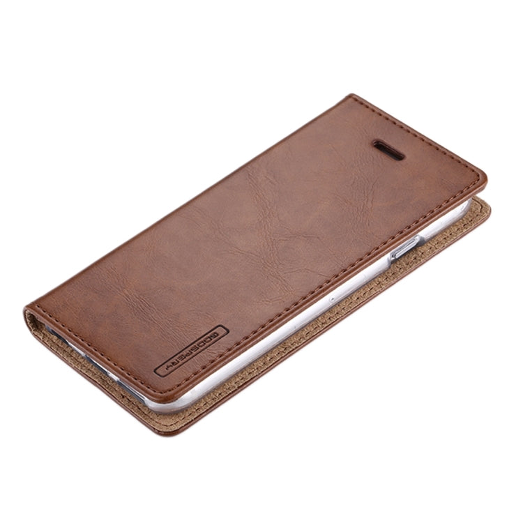 GOOSPERY BLUE MOON FLIP for iPhone 6 Plus & 6s Plus Crazy Horse Texture PU + TPU Horizontal Flip Leather Case with Holder & Card Slots & Wallet