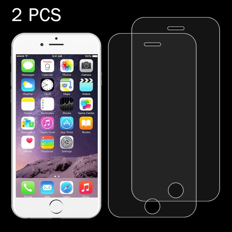 2 PCS For iPhone 6 Plus & 6s Plus 0.26mm 9H Surface Hardness 2.5D Explosion-proof Tempered Glass Full Screen Film