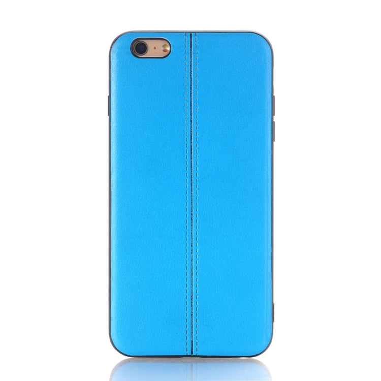 For iPhone 6 Plus & 6s Plus Plain Weave Texture Leather Surface Protective Back Cover Case