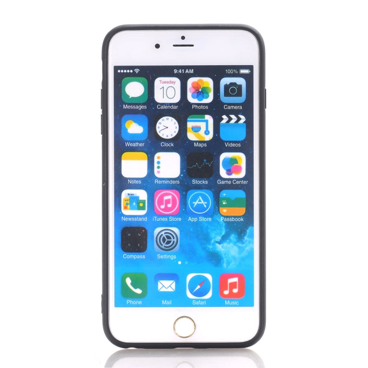 For iPhone 6 Plus & 6s Plus Plain Weave Texture Leather Surface Protective Back Cover Case