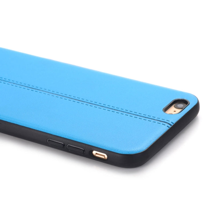 For iPhone 6 Plus & 6s Plus Plain Weave Texture Leather Surface Protective Back Cover Case