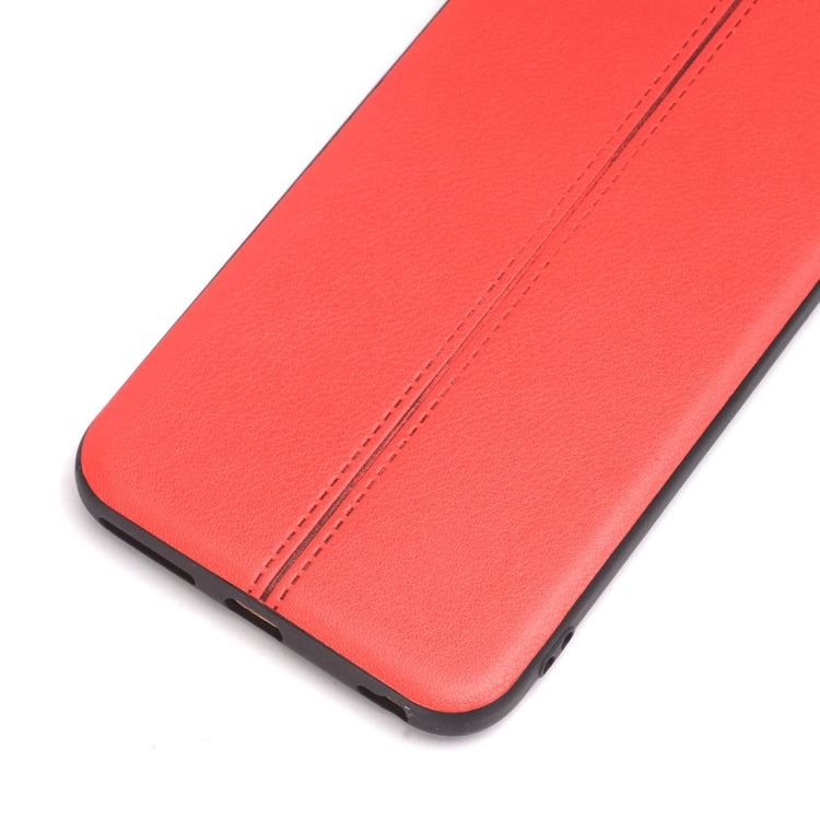 For iPhone 6 Plus & 6s Plus Plain Weave Texture Leather Surface Protective Back Cover Case