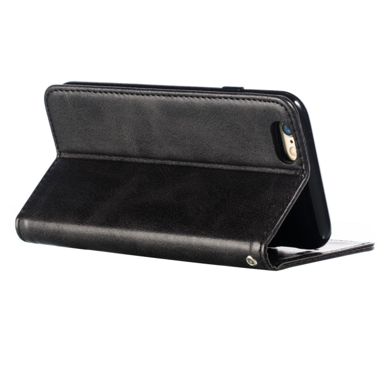 Calf Texture Zipper Magnetic Horizontal Flip Leather Case for iPhone 6s Plus / 6 Plus, with Wallet & Holder & Card Slots