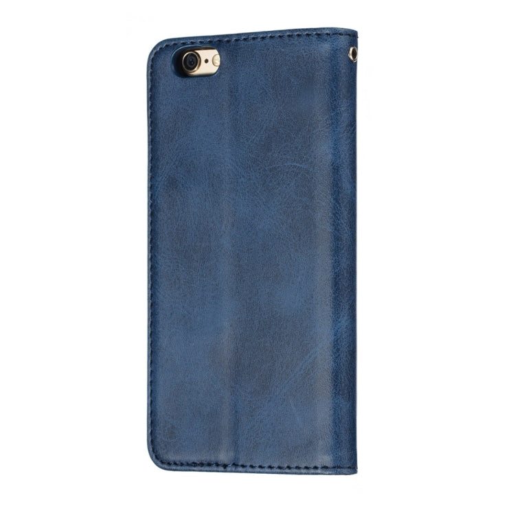 Calf Texture Zipper Magnetic Horizontal Flip Leather Case for iPhone 6s Plus / 6 Plus, with Wallet & Holder & Card Slots