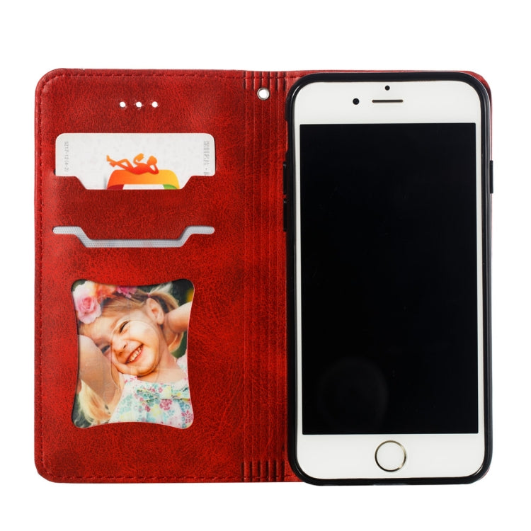 Calf Texture Zipper Magnetic Horizontal Flip Leather Case for iPhone 6s Plus / 6 Plus, with Wallet & Holder & Card Slots