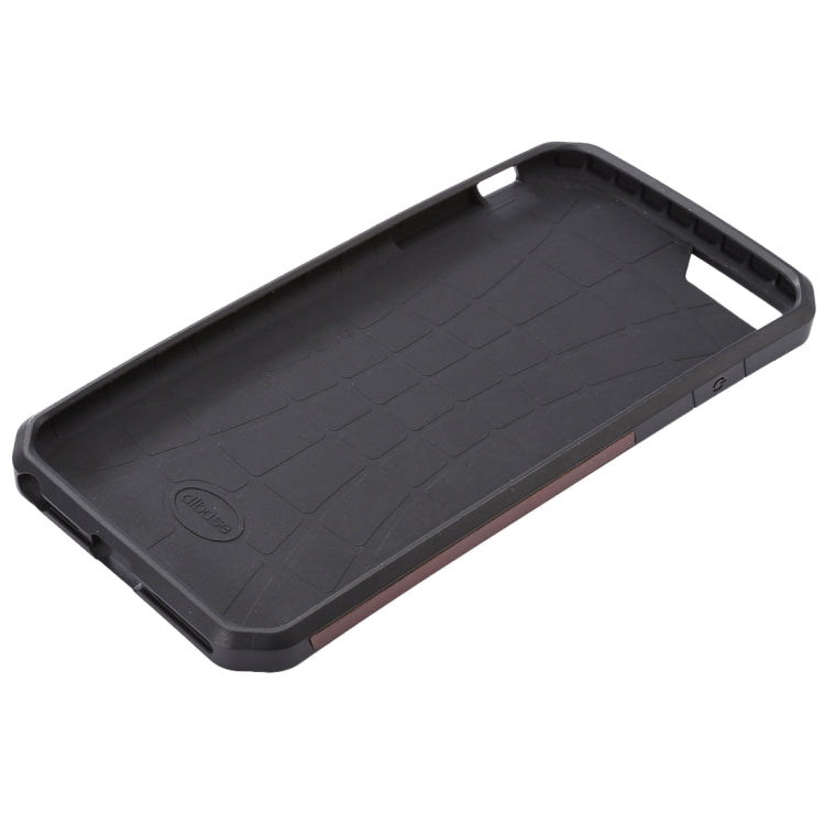 For iPhone 6 & 6s Jeans Leather TPU Protective Case with Card Slot(Blue)