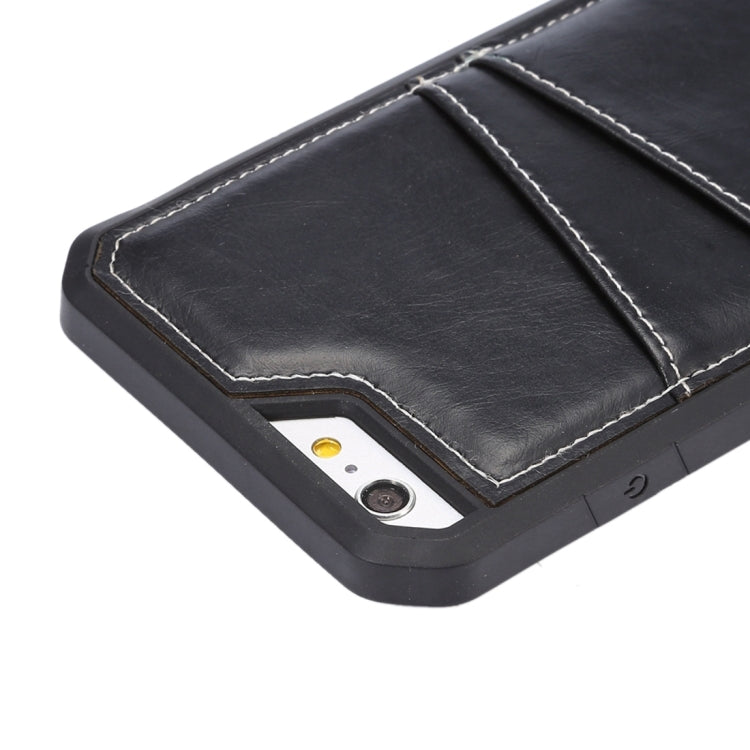 For iPhone 6 & 6s Crazy Horse Texture TPU Protective Case with Card Slot