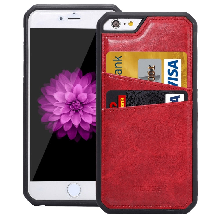 For iPhone 6 & 6s Crazy Horse Texture TPU Protective Case with Card Slot