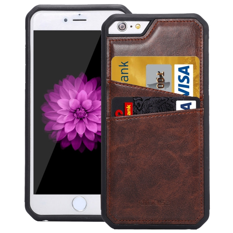 For iPhone 6 & 6s Crazy Horse Texture TPU Protective Case with Card Slot