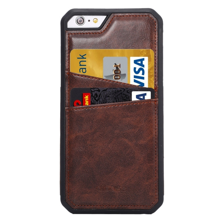 For iPhone 6 & 6s Crazy Horse Texture TPU Protective Case with Card Slot