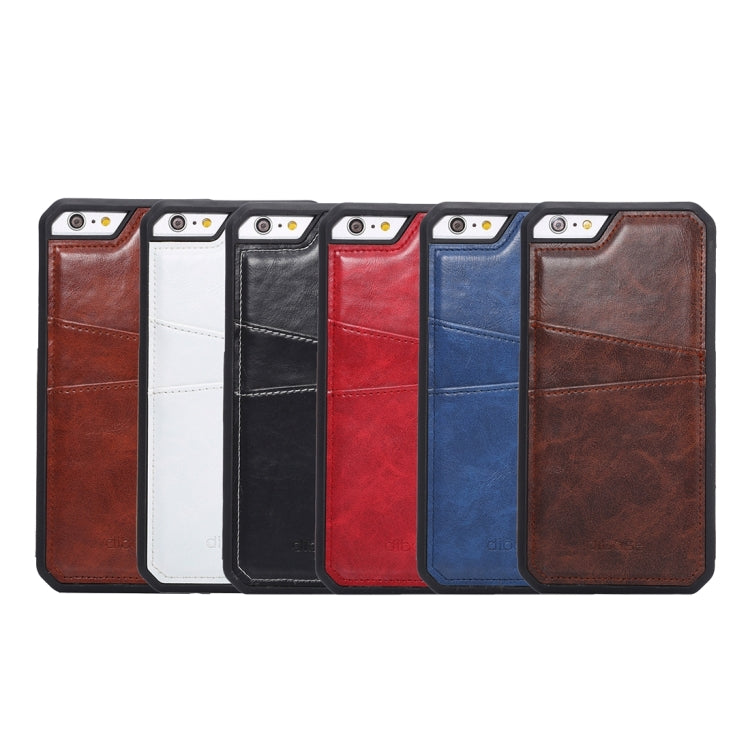 For iPhone 6 & 6s Crazy Horse Texture TPU Protective Case with Card Slot