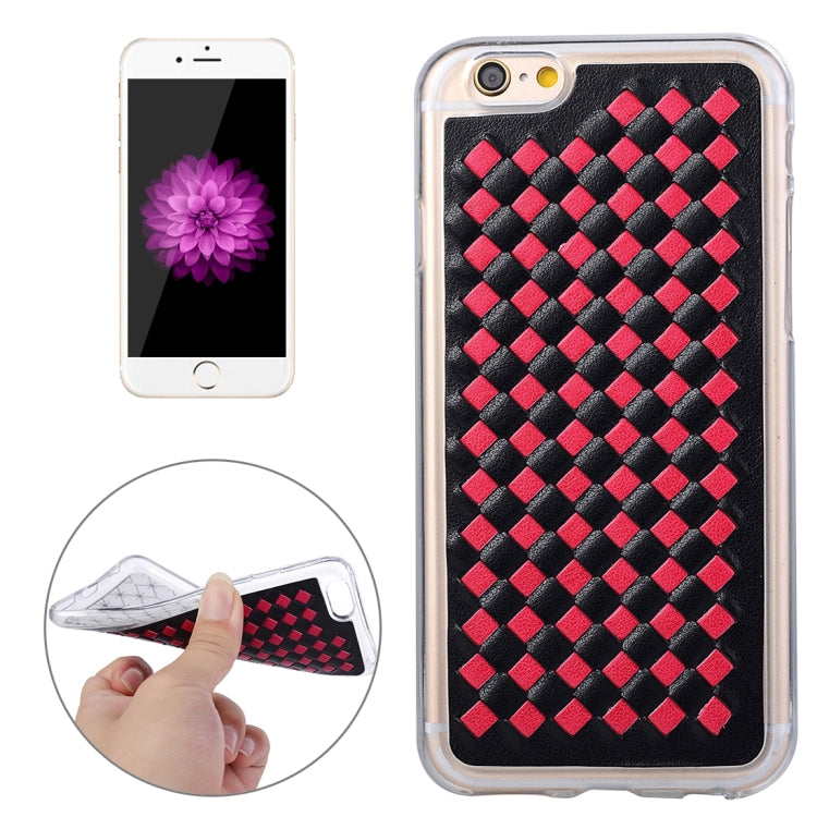 For iPhone 6 & 6s Knit Pattern PU Leather + TPU Protective Case