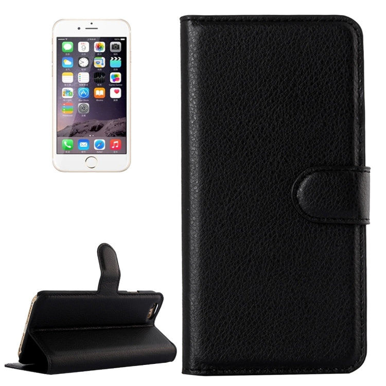 For iPhone 6 & 6s Litchi Texture Horizontal Flip Leather Case with Holder & Card Slots & Wallet