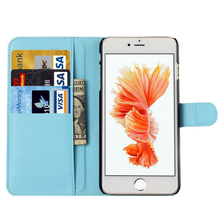 For iPhone 6 & 6s Litchi Texture Horizontal Flip Leather Case with Holder & Card Slots & Wallet