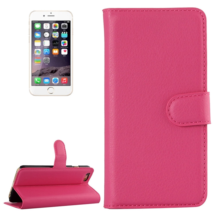 For iPhone 6 & 6s Litchi Texture Horizontal Flip Leather Case with Holder & Card Slots & Wallet